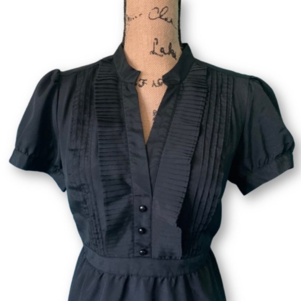 Mossimo Black Short Sleeve Ruffle Dress